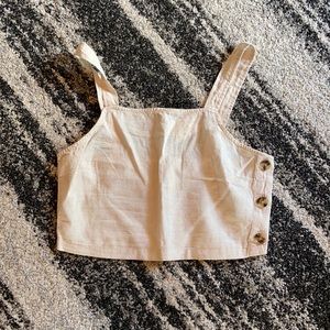 Tan Marine Layer Button Top, Size S